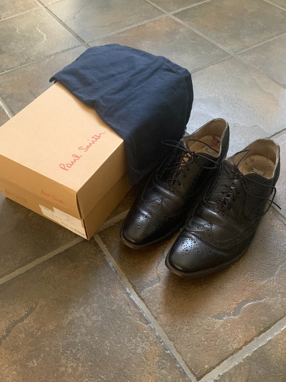 Paul Smith black wingtip oxfords